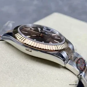 Caseback view with Rolex engravings on Oystersteel