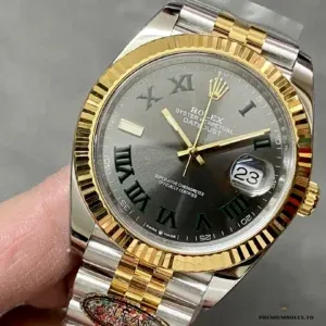 Side profile showing fluted bezel and 41mm case height