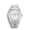 Replica Rolex Day-Date 118209 36mm Silver Dial Front - Best shop to buy a Fake Rolex