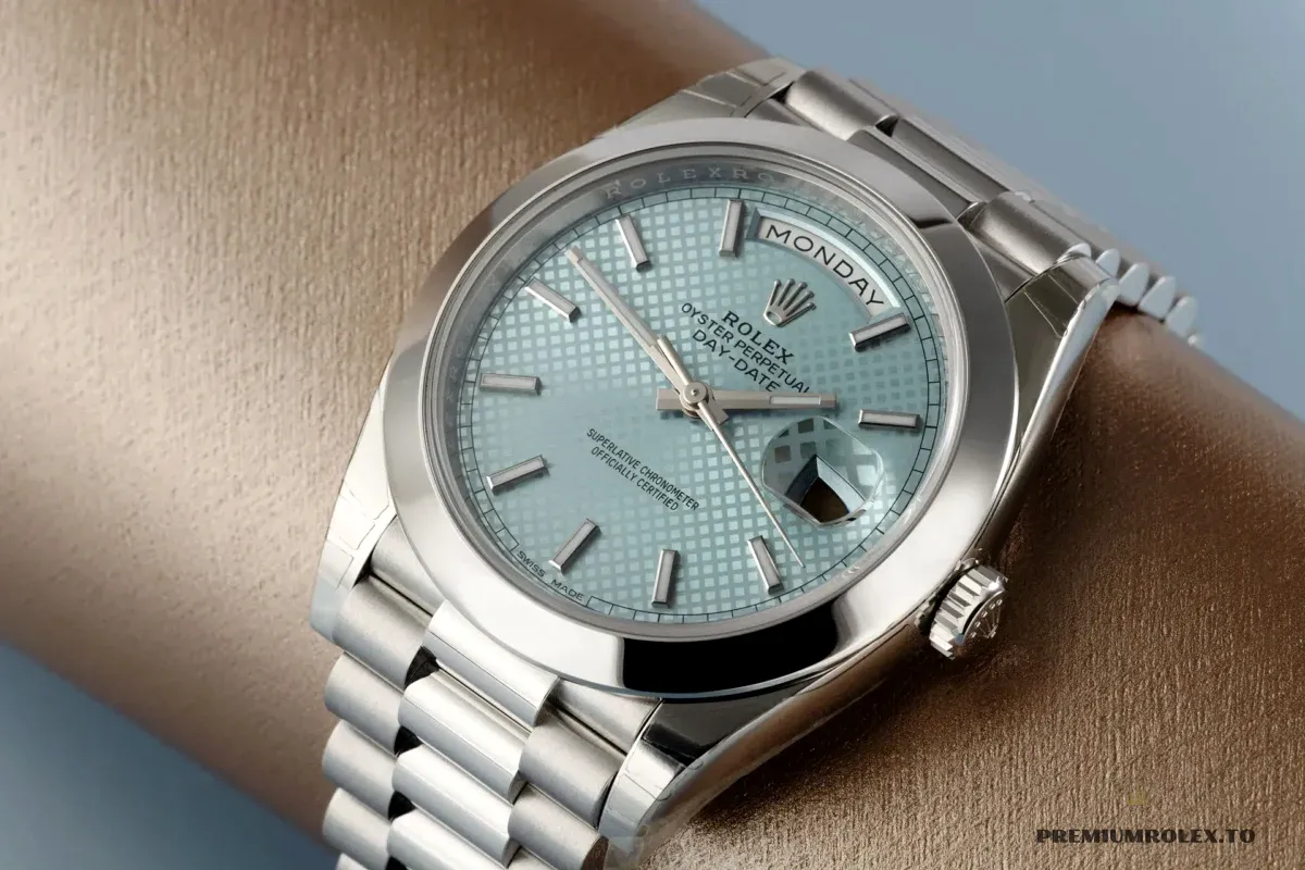 Replica Rolex Day-Date 126331 Ice Blue Motif Dial - Image 2