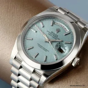 Day-Date 126331 angled view highlighting motif dial texture