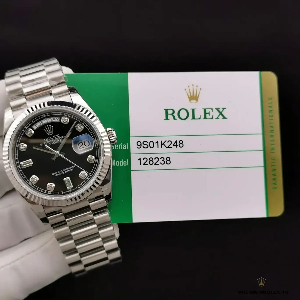 Replica Rolex Day-Date 128238 36mm Black Dial - Image 10