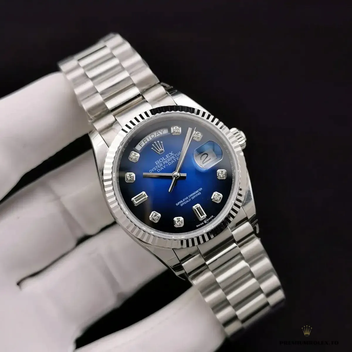 Replica Rolex Day-Date 128238 36mm Blue Ombre Dial - Image 2