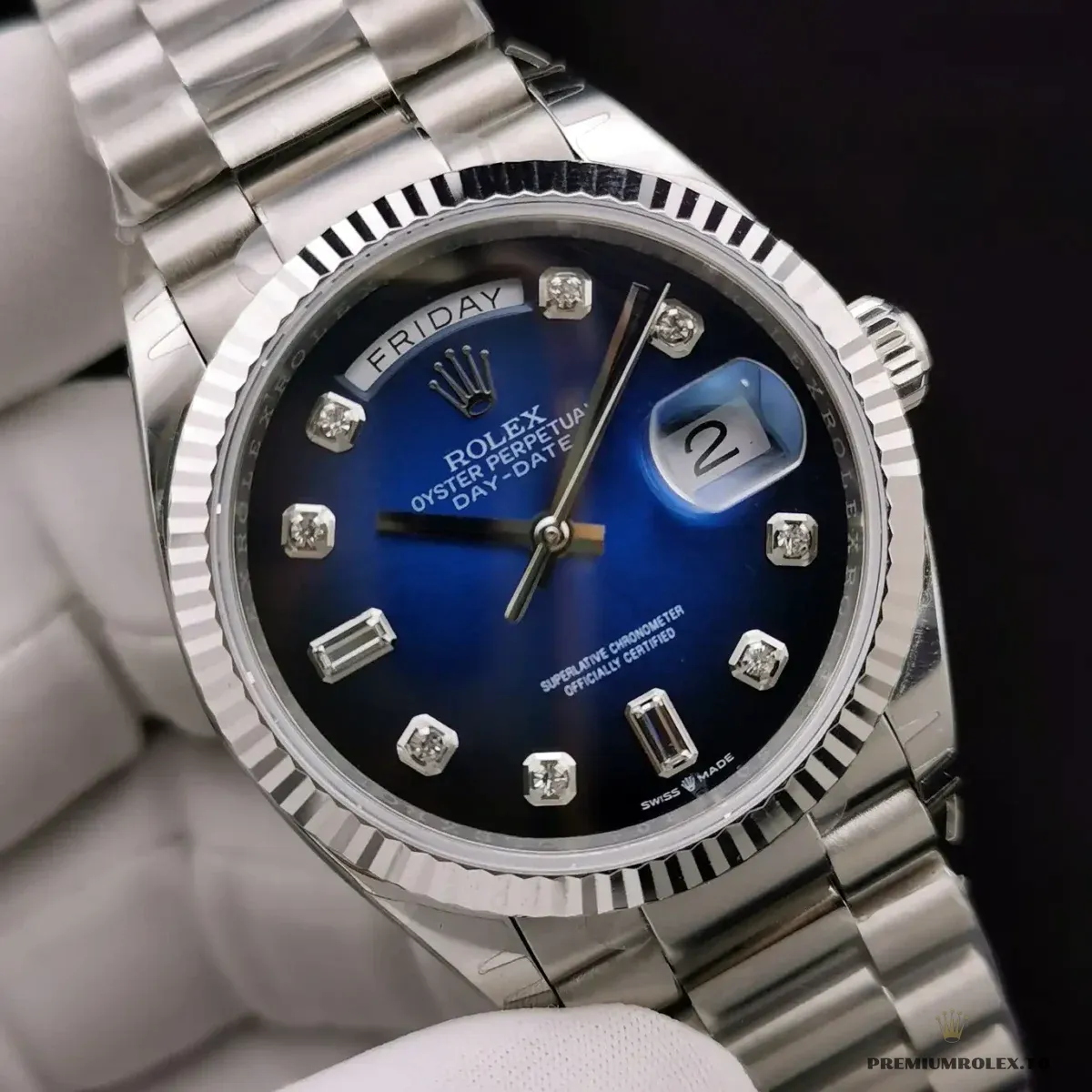 Replica Rolex Day-Date 128238 36mm Blue Ombre Dial - Image 5
