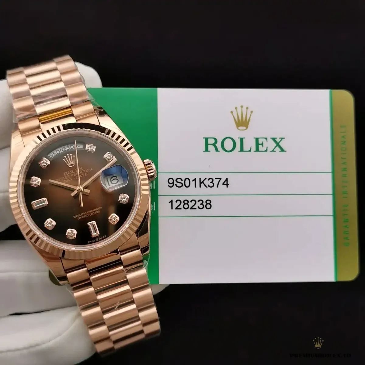 Replica Rolex Day-Date 128238 36mm Brown Ombre Dial - Image 10