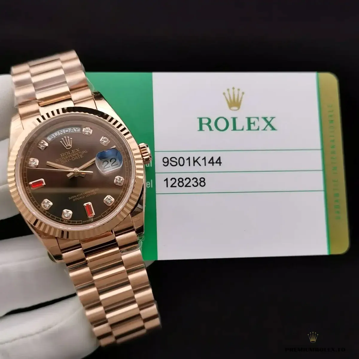 Replica Rolex Day-Date 128238 36mm Chocolate Dial - Image 9
