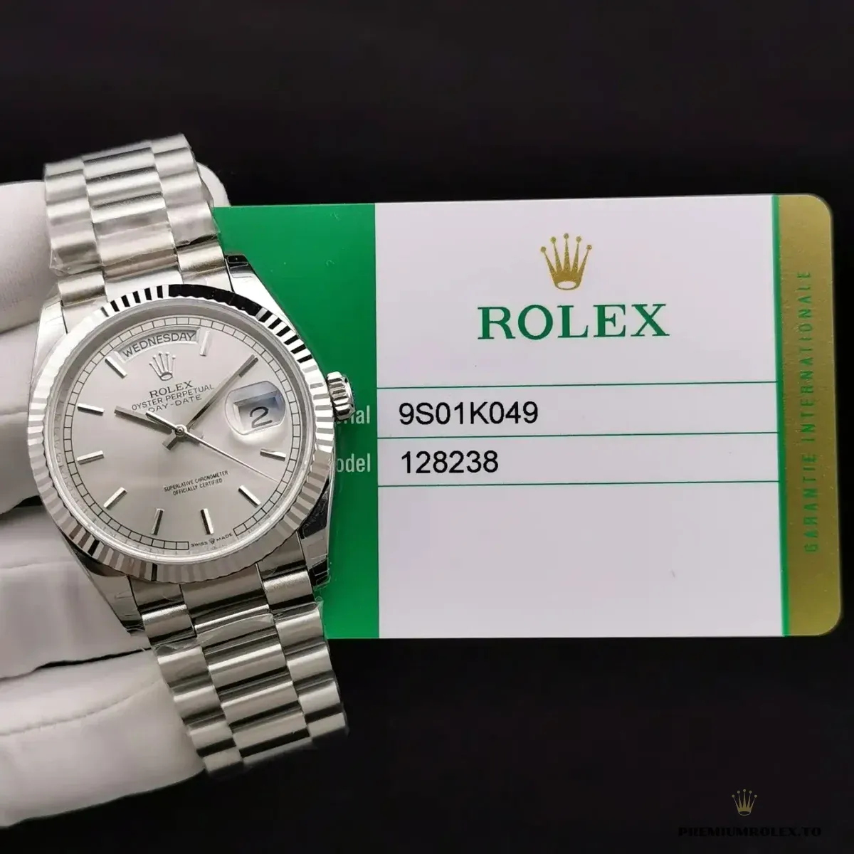 Replica Rolex Day-Date 128238 36mm Silver Dial - Image 10