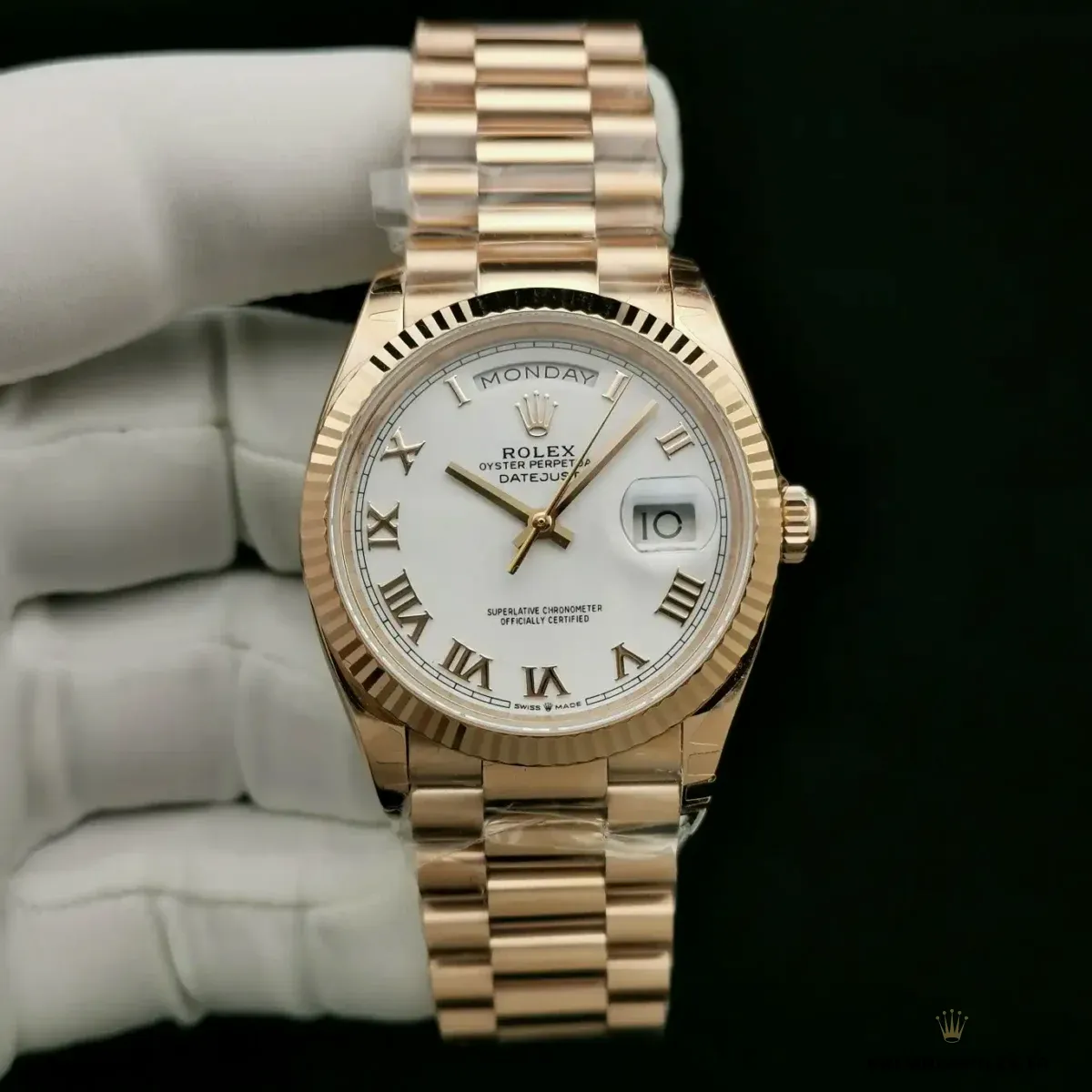Replica Rolex Day-Date 128238 36mm White Roman Dial - Image 3