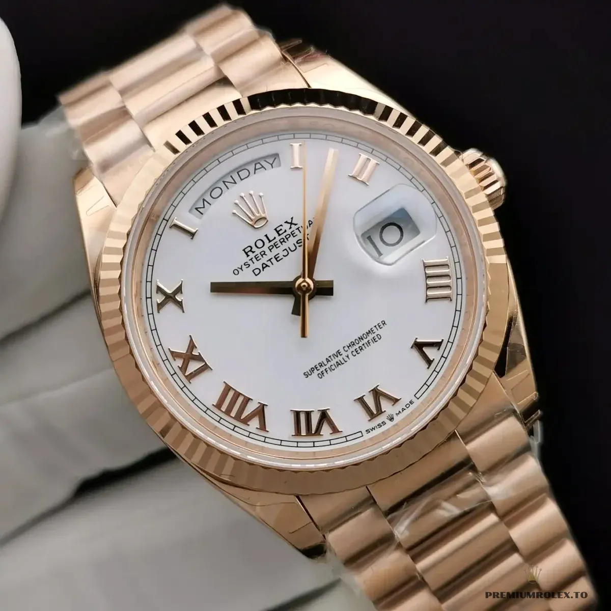 Replica Rolex Day-Date 128238 36mm White Roman Dial - Image 5