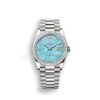 Replica Rolex Day-Date 36 mm Turquoise Dial 128349RBR Front - Best shop to buy a Fake Rolex