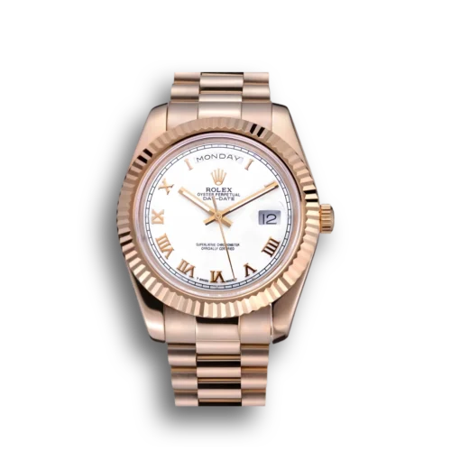 Replica Rolex Day-Date 622546 41mm White Dial Front - Best shop to buy a Fake Rolex