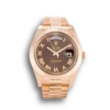 Replica Rolex Day-Date II 218235 41mm Chocolate Dial Front - Best shop to buy a Fake Rolex