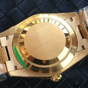 Caseback view with Rolex engravings