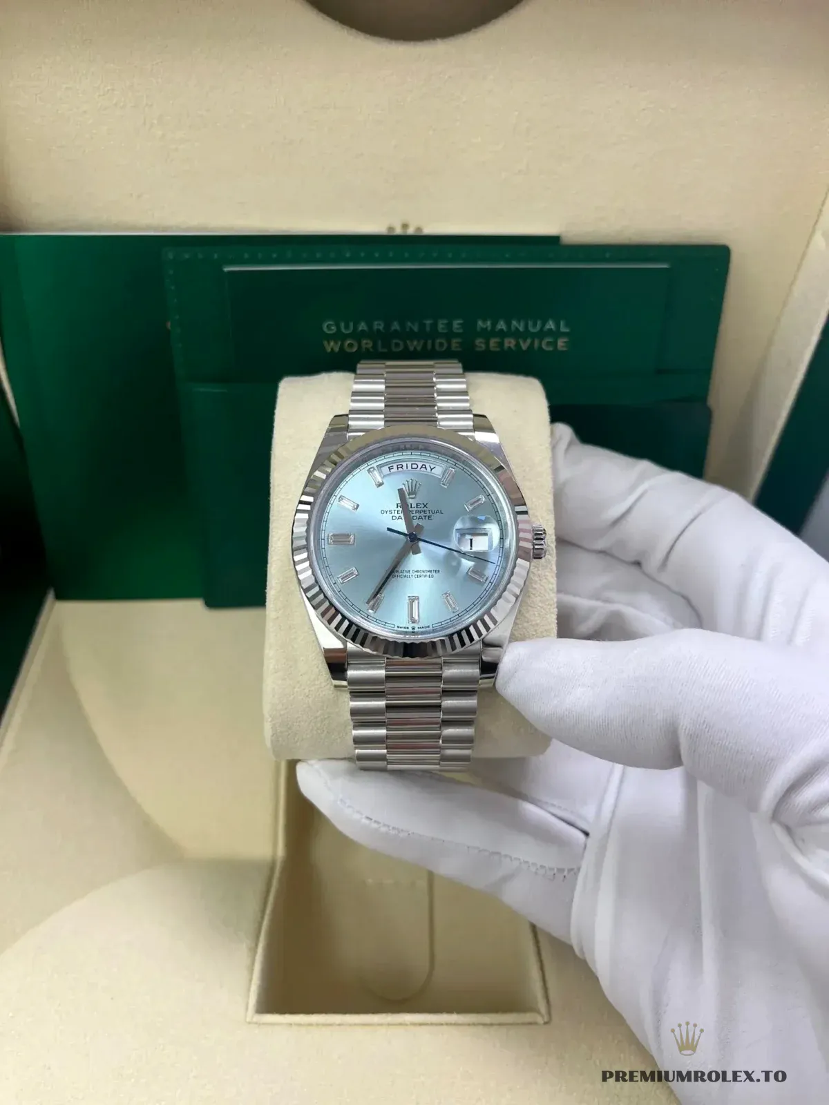 Replica Rolex Day-Date m228238 Ice Blue Dial - Image 3