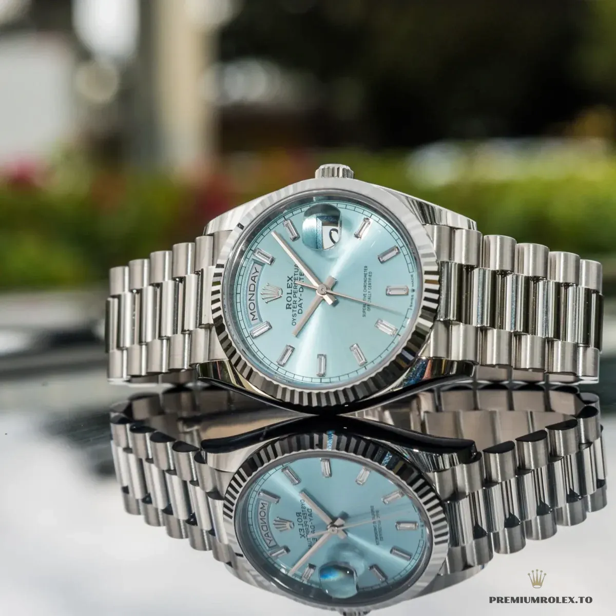 Replica Rolex Day-Date m228238 Ice Blue Dial - Image 4