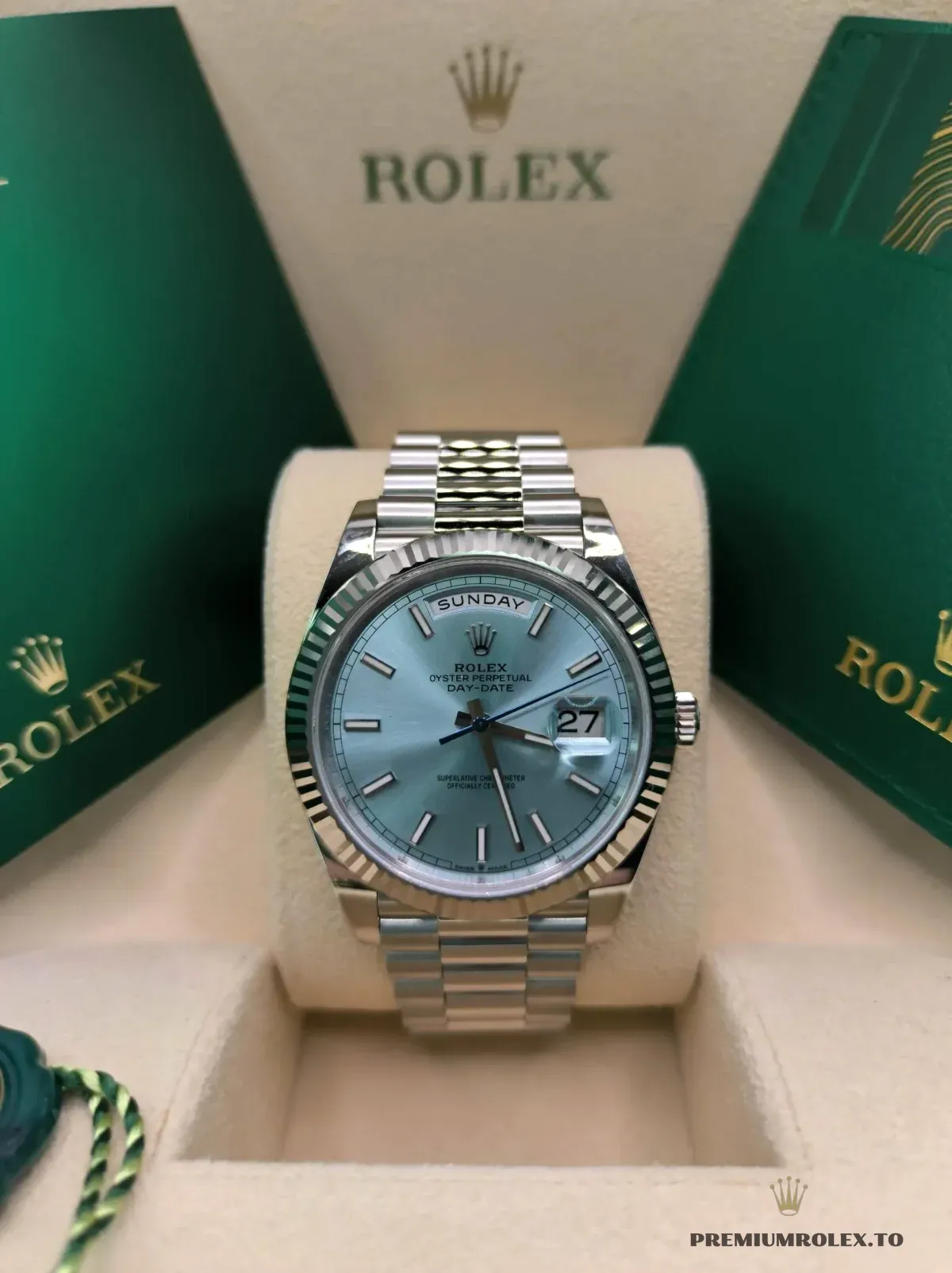 Replica Rolex Day-Date m228238 Ice Blue Dial - Image 2