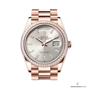 President bracelet and Crownclasp in rose gold-plated finish