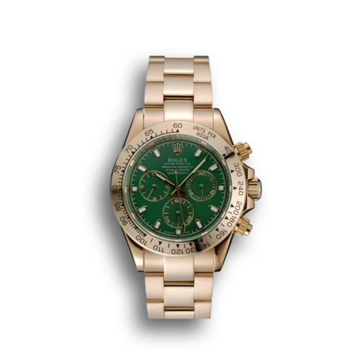Replica Rolex Daytona 1454244 39mm Green Dial Front - Best shop to buy a Fake Rolex