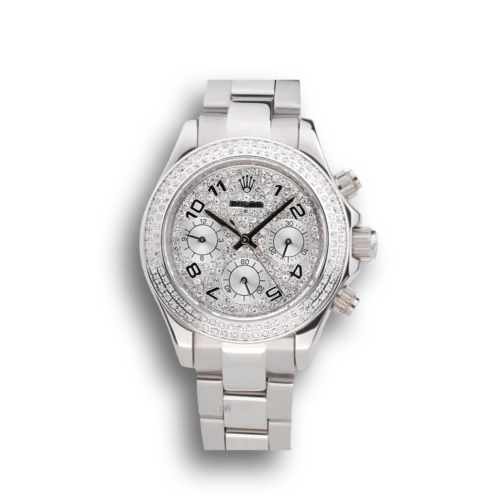Replica Rolex Daytona 35mm Dial Silver SC165 Front - Best shop to buy a Fake Rolex