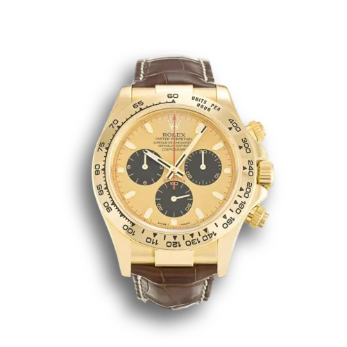 Replica Rolex Daytona 40mm Dial Gold 116518 Front - Best shop to buy a Fake Rolex