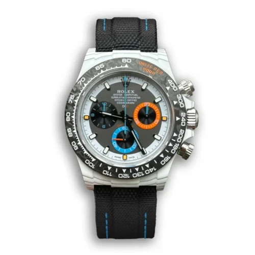 Replica Rolex DIW Rolex Cosmograph Daytona 116500LN Grey and White Dial Front - Best shop to buy a Fake Rolex