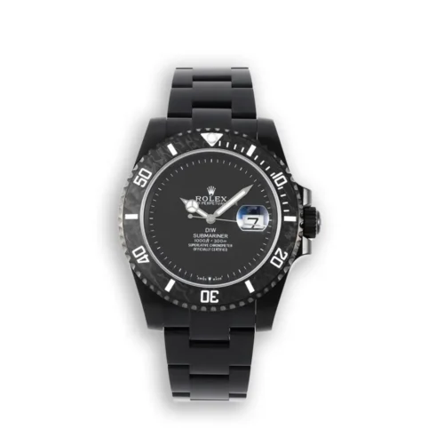 Replica Rolex DIW Submariner Parakeet 116610LB Black Dial Front - Best shop to buy a Fake Rolex