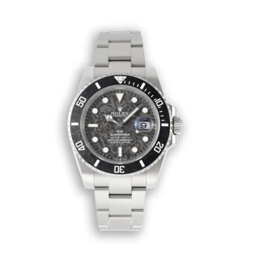 Replica Rolex DIW Submariner Parakeet 116610LB Carbon Dial Front - Best shop to buy a Fake Rolex