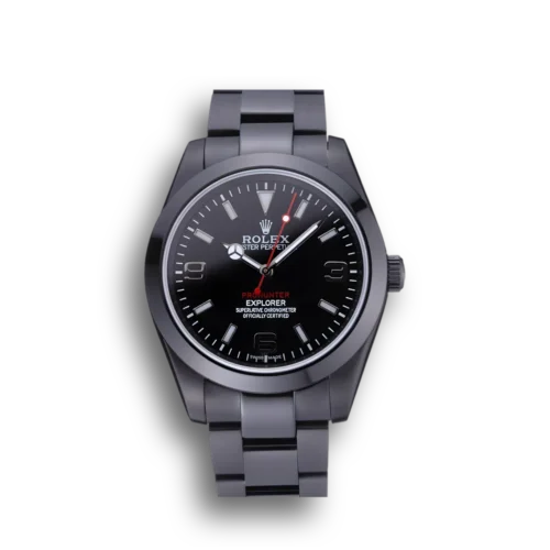 Replica Rolex Explorer 39mm Dial Black 622549 Front - Best shop to buy a Fake Rolex