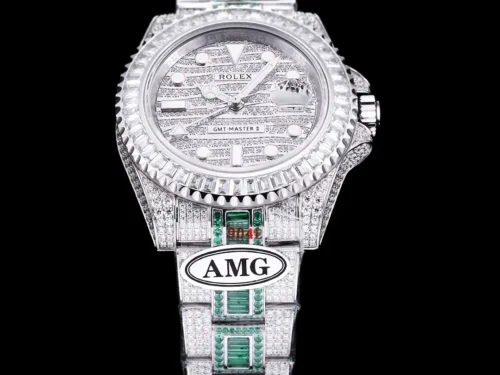 Replica Rolex GMT-Master II 40mm 116769TBR Green Diamonds Bracelet 2 - Best shop to buy a Fake Rolex