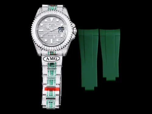 Replica Rolex GMT-Master II 40mm 116769TBR Green Diamonds Bracelet 4 - Best shop to buy a Fake Rolex