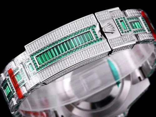 Replica Rolex GMT-Master II 40mm 116769TBR Green Diamonds Bracelet 7 - Best shop to buy a Fake Rolex