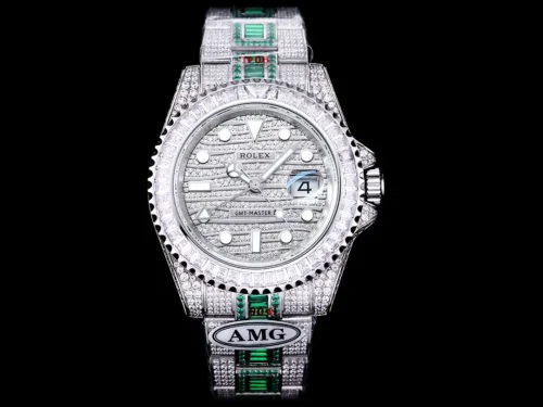 Replica Rolex GMT-Master II 40mm 116769TBR Green Diamonds Bracelet BG - Best shop to buy a Fake Rolex