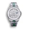 Replica Rolex GMT-Master II 40mm 116769TBR Green Diamonds Bracelet front - Best shop to buy a Fake Rolex