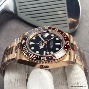 Rolex 126710BLRO rose gold-plated caseback view with screw-down construction
