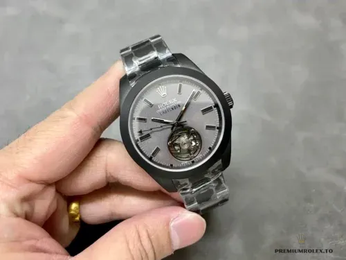 Replica Rolex Milgauss Label Noir Oyster Tourbillon 116400 - fake Rolex for sale