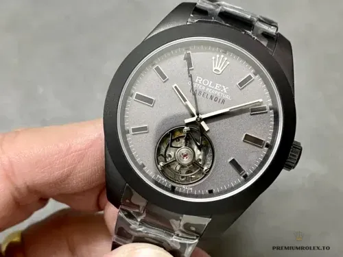 Replica Rolex Milgauss Label Noir Oyster Tourbillon 116400 - Best Quality Counterfeit Rolex