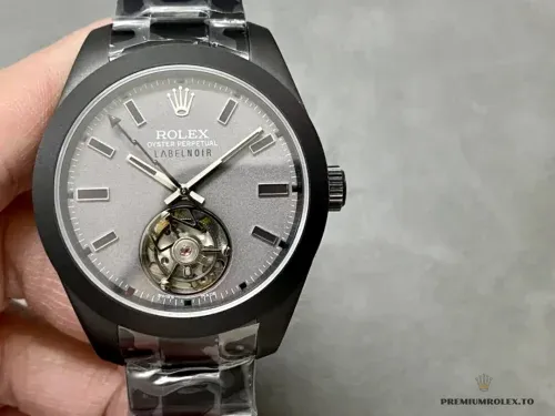 Replica Rolex Milgauss Label Noir Oyster Tourbillon 116400 - fake Rolex for sale