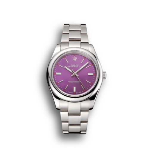 Replica Rolex Oyster Perpetual Date 41mm Dial Purple SC016834 Front - Best shop to buy a Fake Rolex