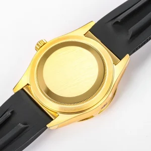 Caseback of the Sky-Dweller 336238 in yellow gold-plated construction
