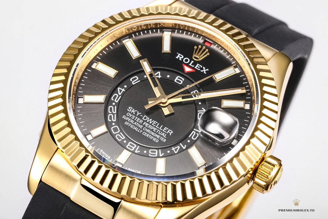 Replica Rolex Sky-Dweller 42 mm Bright black Dial 336238 - 1:1 Swiss Replica Watch