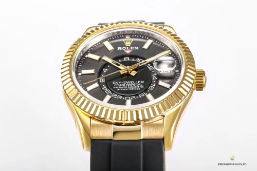 Replica Rolex Sky-Dweller 42 mm Bright black Dial 336238 - Best Quality Replica Watch
