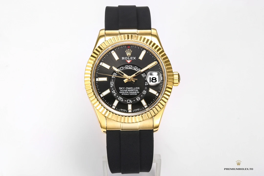 Replica Rolex Sky-Dweller 42 mm Bright black Dial 336238 - Luxury Replica Watch