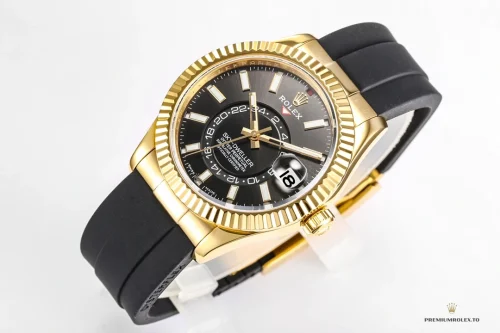 Replica Rolex Sky-Dweller 42 mm Bright black Dial 336238 - 1:1 Swiss Replica Watch