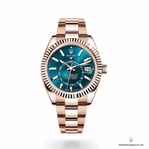 Replica Rolex Sky-Dweller 326935 42mm Blue-Green Dial