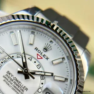 Caseback of the Sky-Dweller 336239 in white gold-plated construction