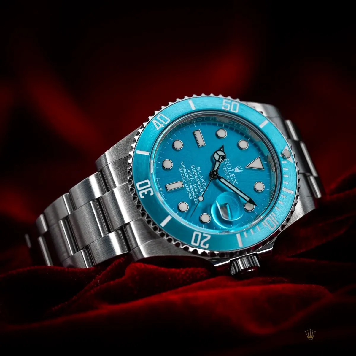 Replica Rolex SUB Submariner 116619LB Tiffany Blue Dial - Image 4
