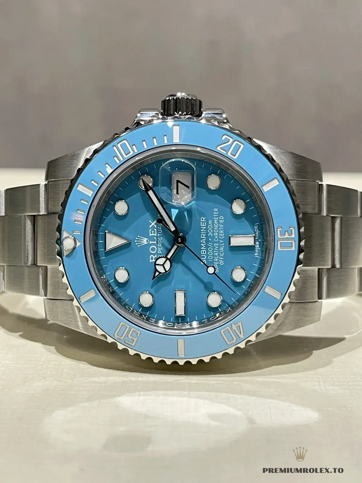 Replica Rolex SUB Submariner 116619LB Tiffany Blue Dial - Image 2
