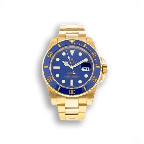 Replica Rolex Submariner 116618LB 40mm Blue Dial Front - Best shop to buy a Fake Rolex