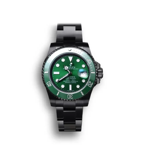 Replica Rolex Submariner BLAKEN 116610 v.9 Green Dial Front - Best shop to buy a Fake Rolex