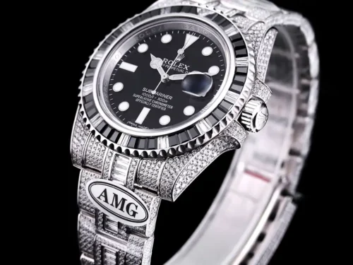 Replica Rolex Submariner Iced Out 116610LN 40mm Black Dial 7 - Best shop to buy a Fake Rolex